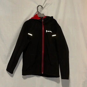 kids black Free Country fleece lined coat size 7/8